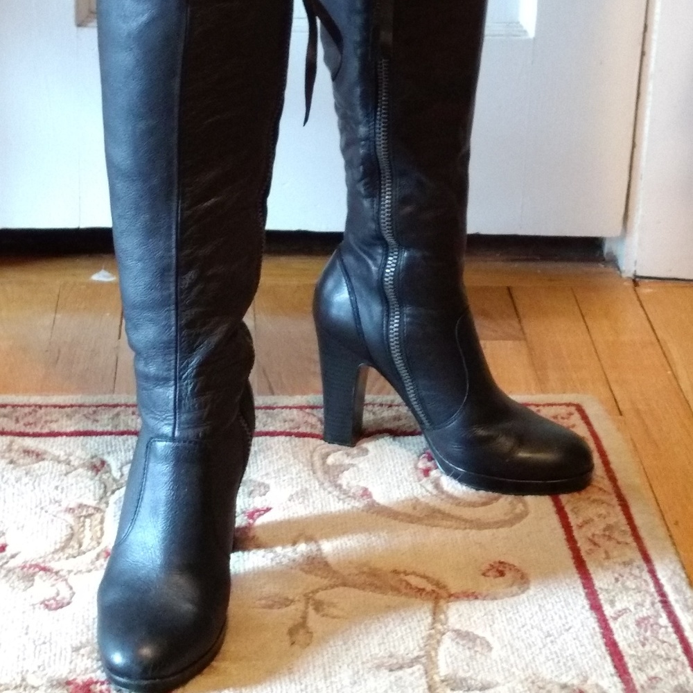 Sleek leather boots